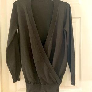 Olive Green woman’s sweater crossover